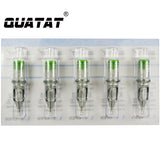 Round Liner #10 BugPin Long Taper QUATAT Tattoo Needle Cartridges Angled Cut