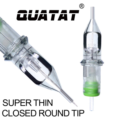 Super Tight Round Liner #12 Extra Long Taper QUATAT Tattoo Needle Cartridges Straight Round