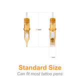 EVO BY QUATAT Round Liner #8 BugPin Long Taper Tattoo Cartridge Needles