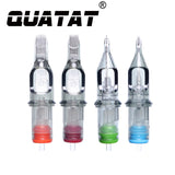 Round Shader #12 Medium Taper QUATAT Tattoo Needle Cartridges Angled Cut