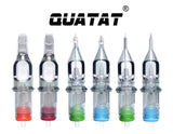 Round Liner #12 Long Taper QUATAT Tattoo Needle Cartridges Angled Cut